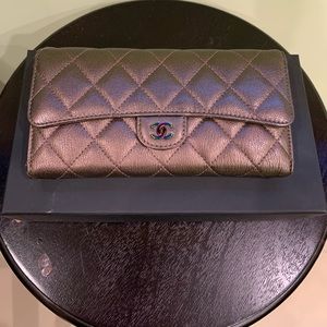 Authentic CHANEL classic flap long wallet